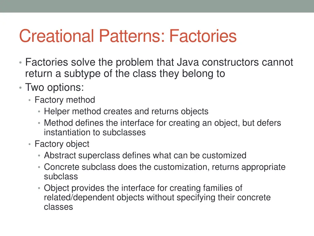 creational patterns factories 1