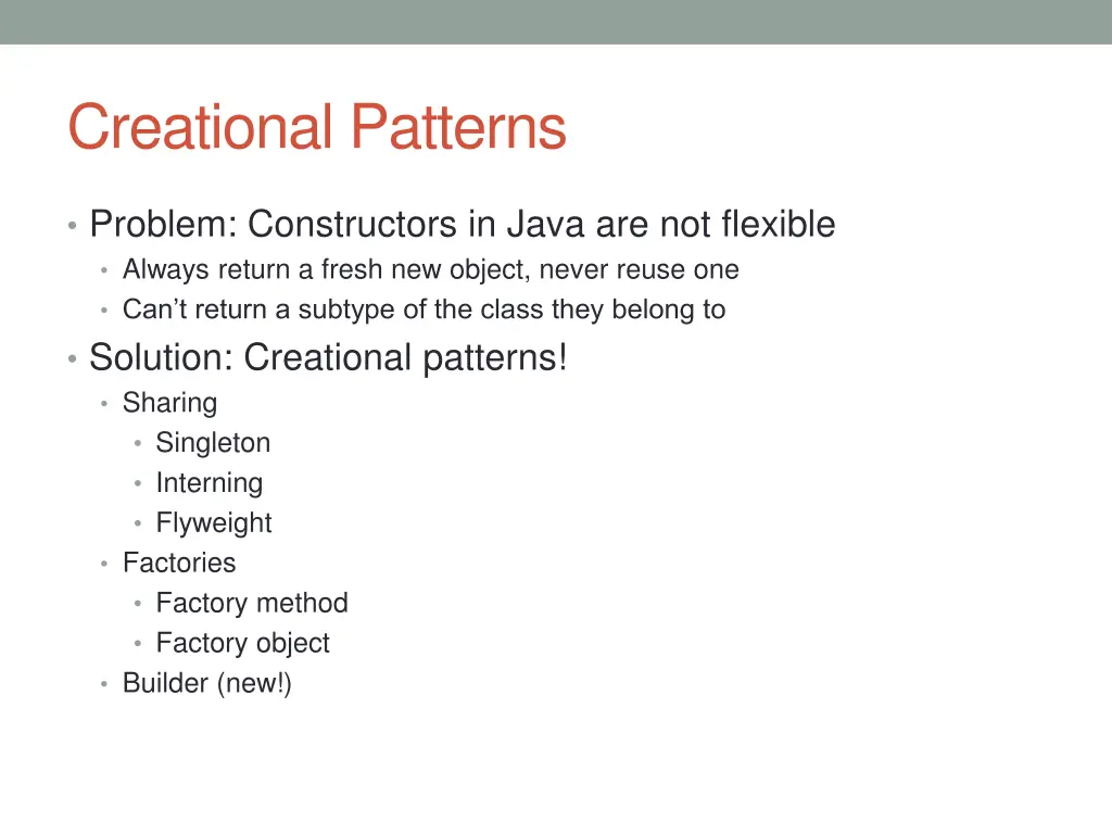 creational patterns