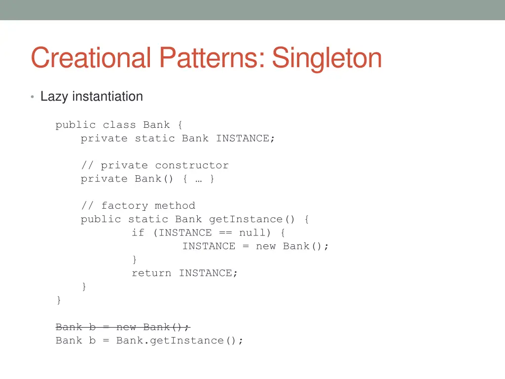 creational patterns singleton 2