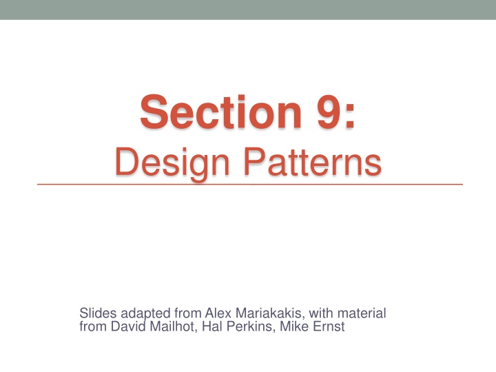 section 9 design patterns