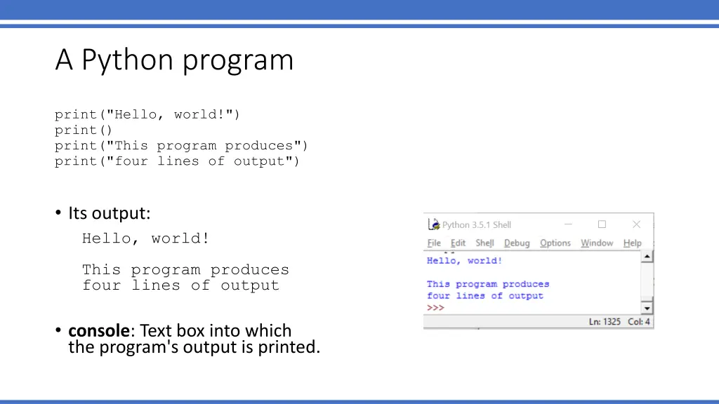 a python program