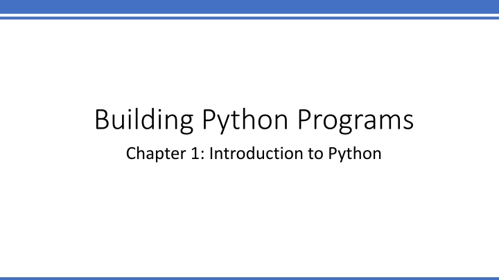 building python programs chapter 1 introduction