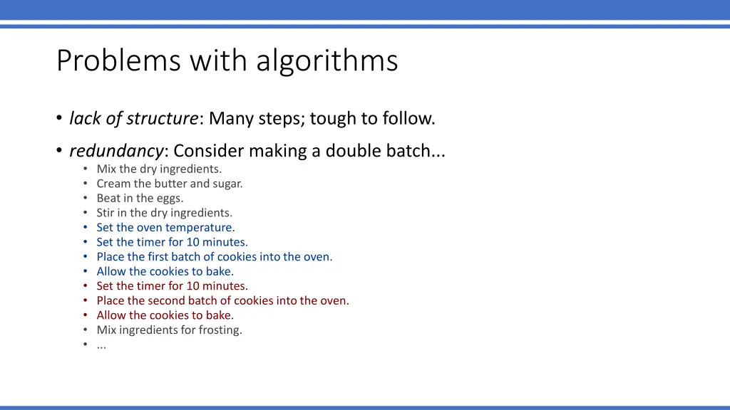 problems with algorithms