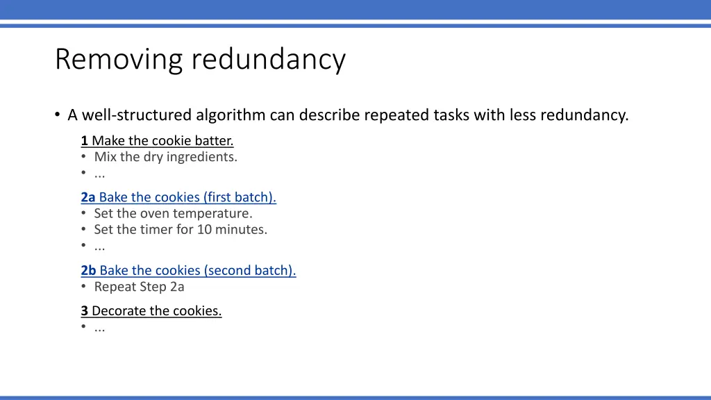 removing redundancy