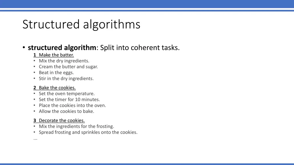 structured algorithms