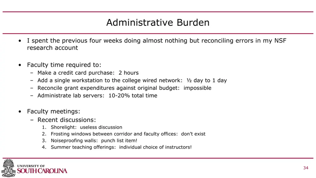 administrative burden