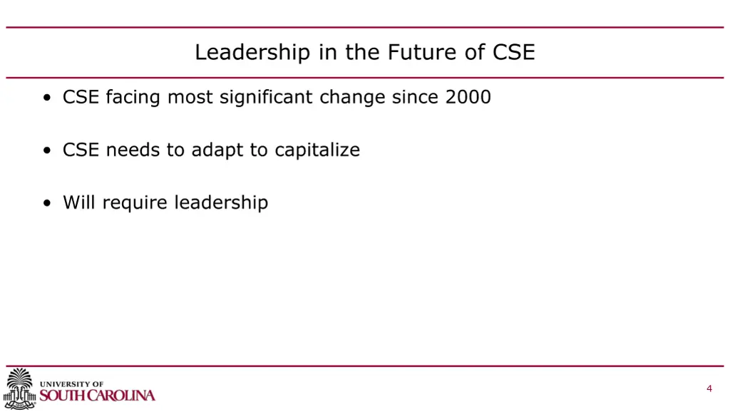 leadership in the future of cse