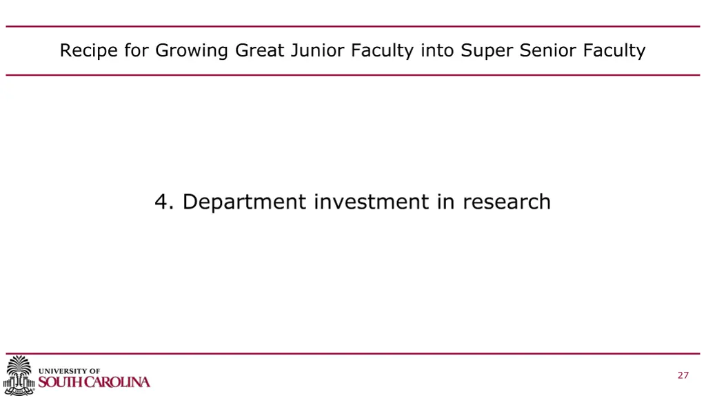 recipe for growing great junior faculty into 3