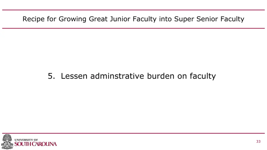 recipe for growing great junior faculty into 4