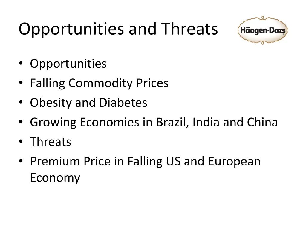 opportunities and threats