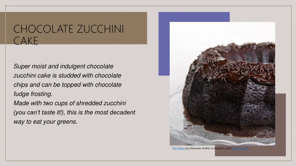 chocolate zucchini cake