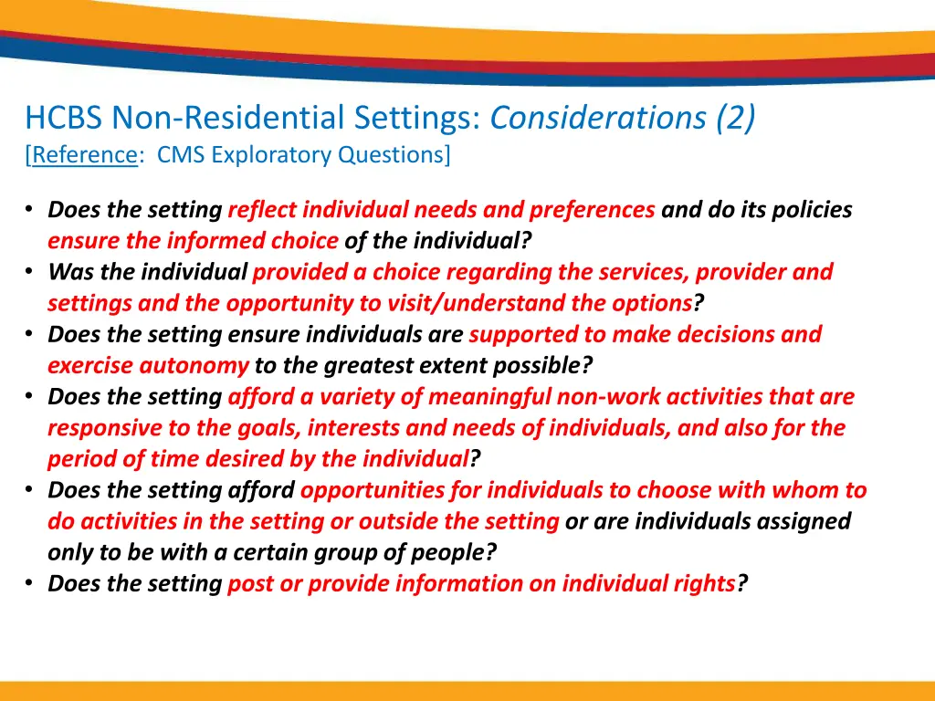 hcbs non residential settings considerations 1