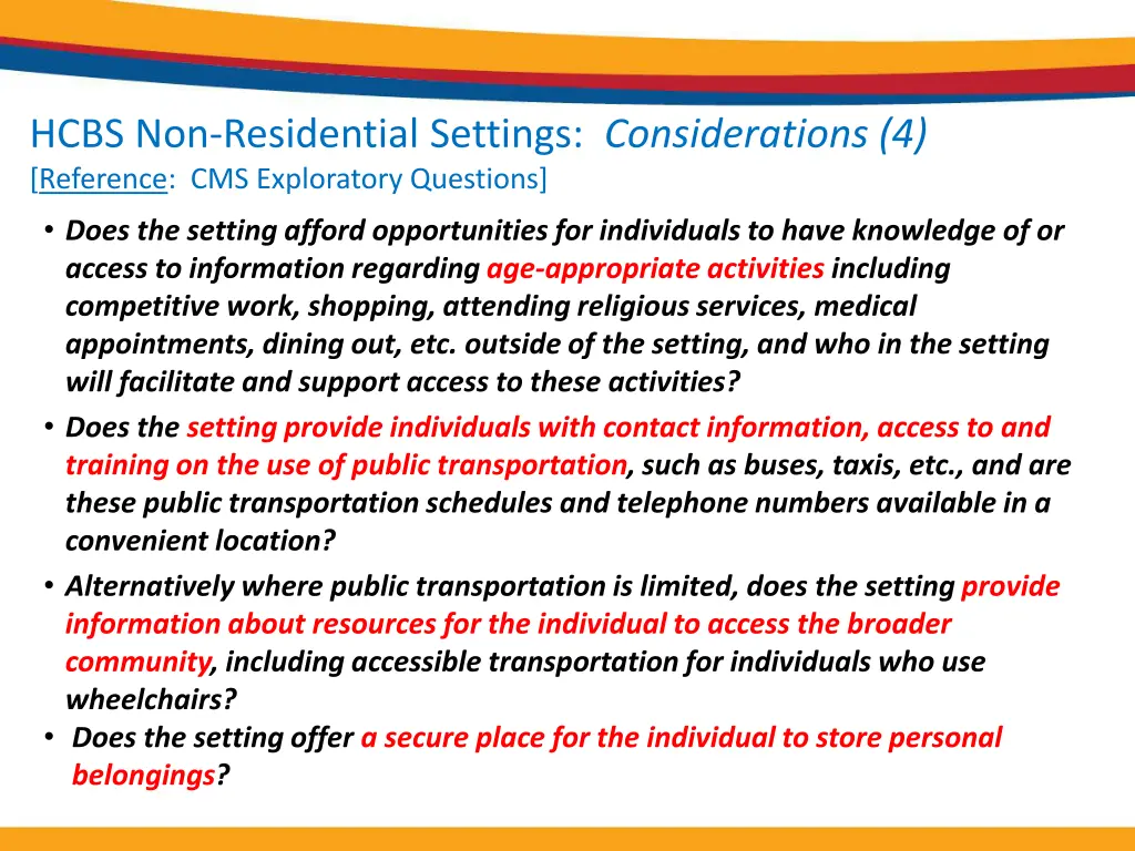 hcbs non residential settings considerations 3