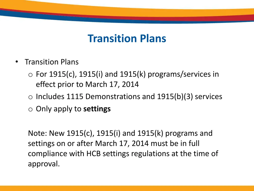 transition plans