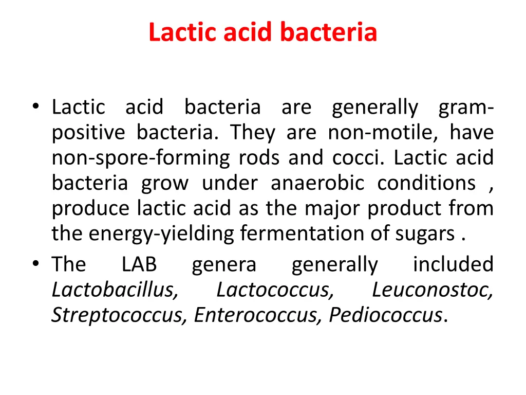 lactic acid bacteria