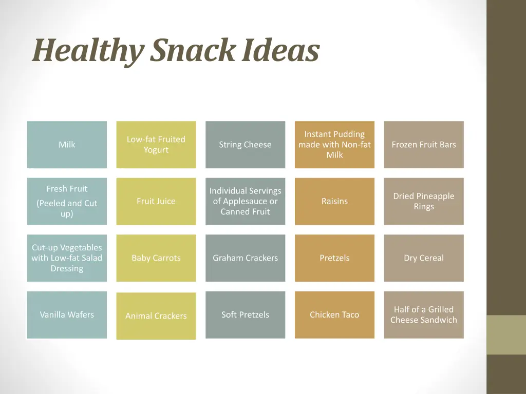 healthy snack ideas