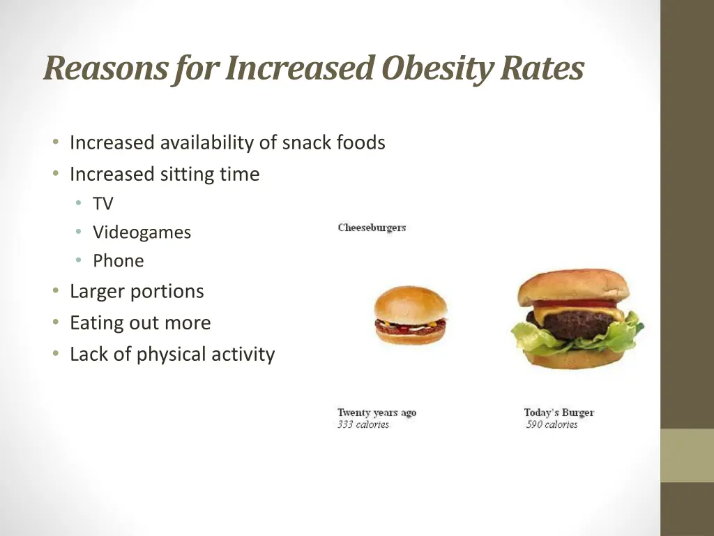 reasons for increased obesity rates