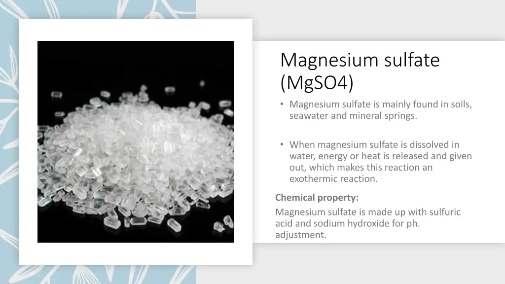 magnesium sulfate mgso4