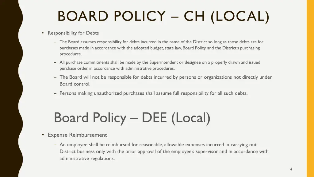 board policy ch local