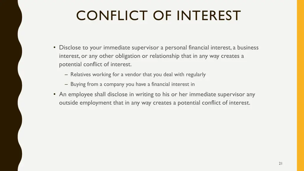 conflict of interest