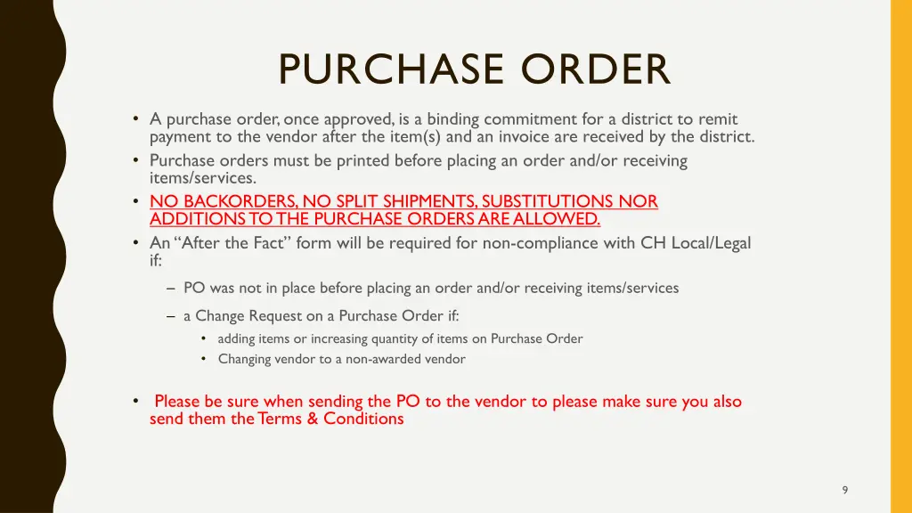 purchase order