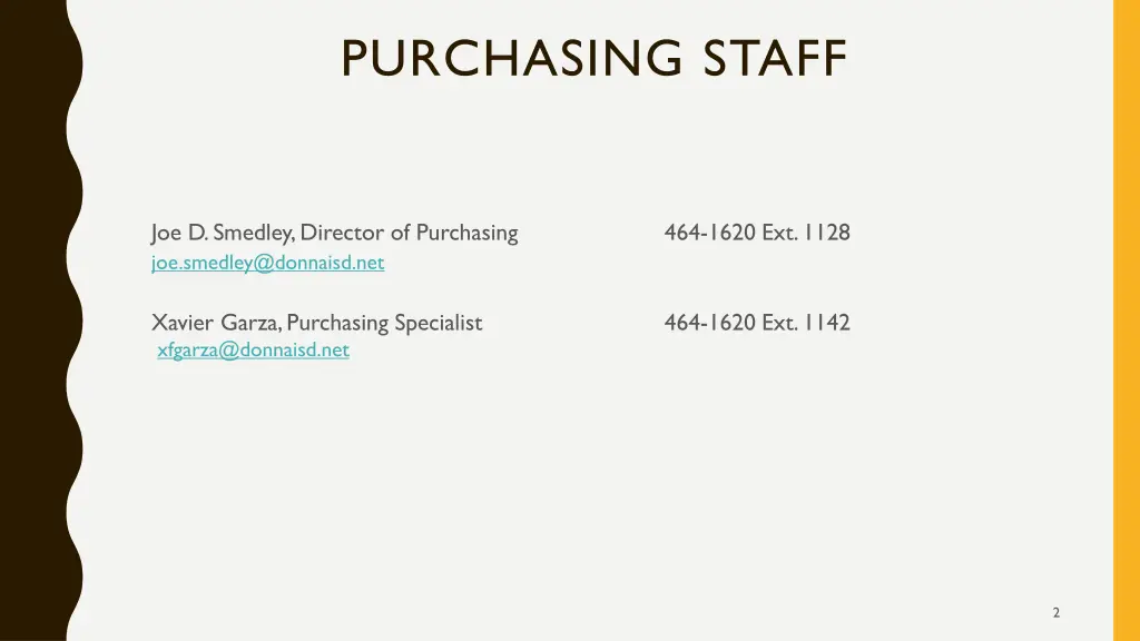 purchasing staff