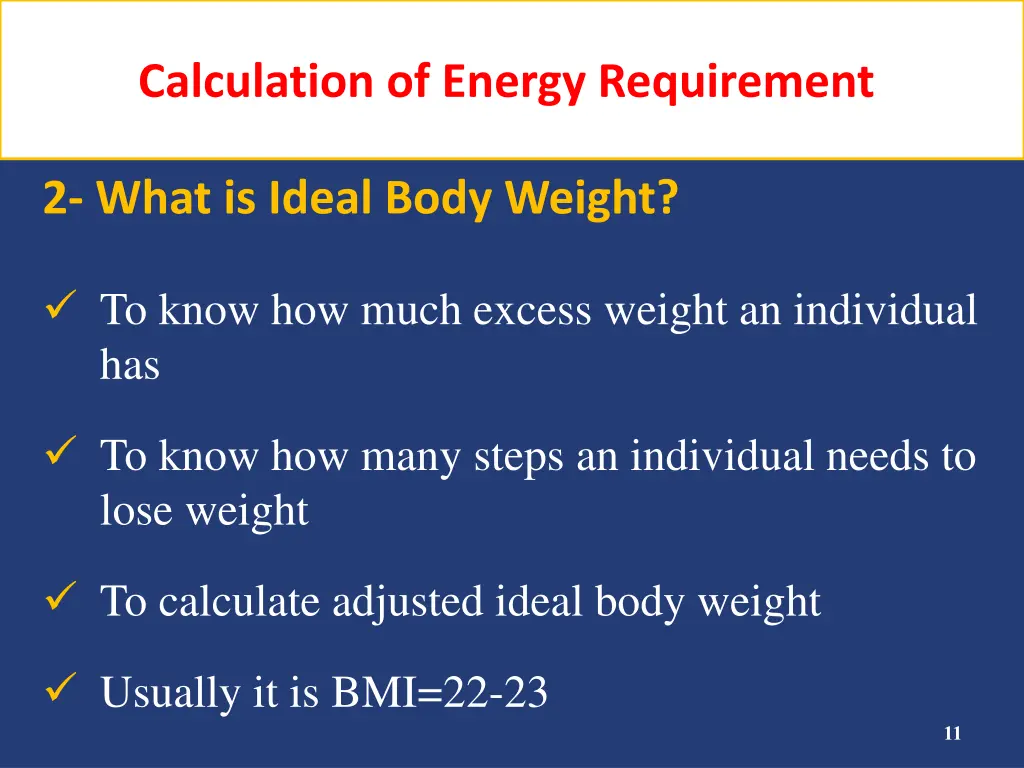 calculation of energy requirement 2