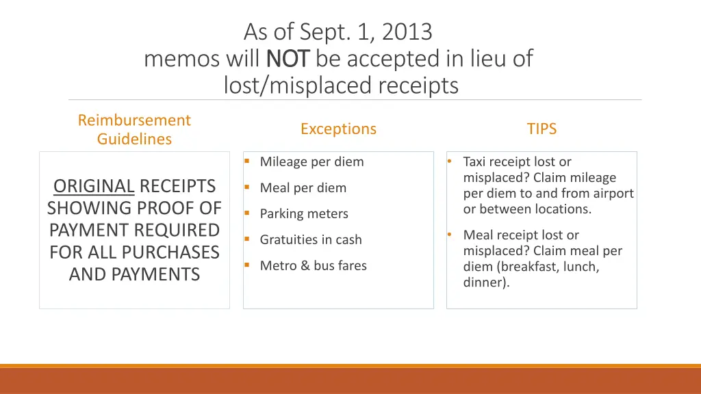 as of sept 1 2013 notbe accepted in lieu of lost