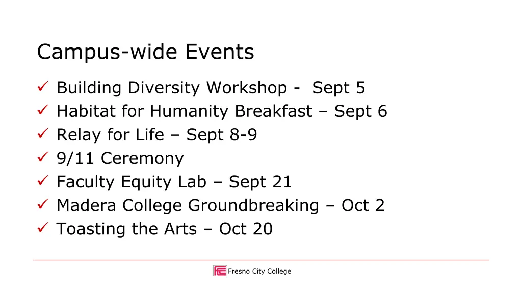 campus wide events