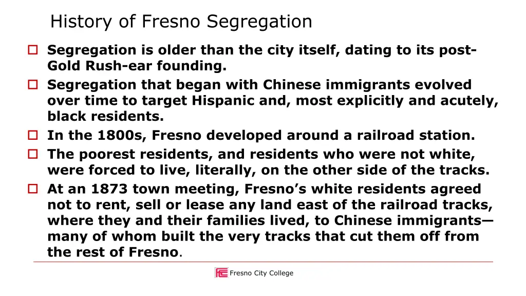 history of fresno segregation