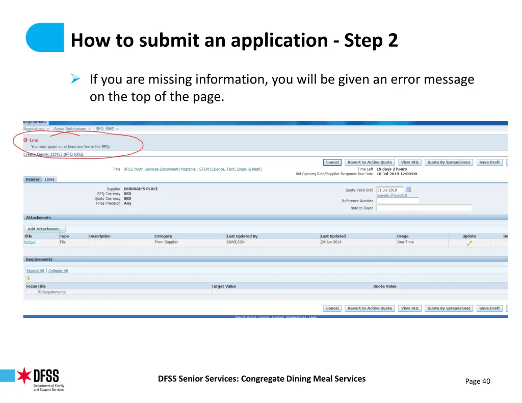 how to submit an application step 2