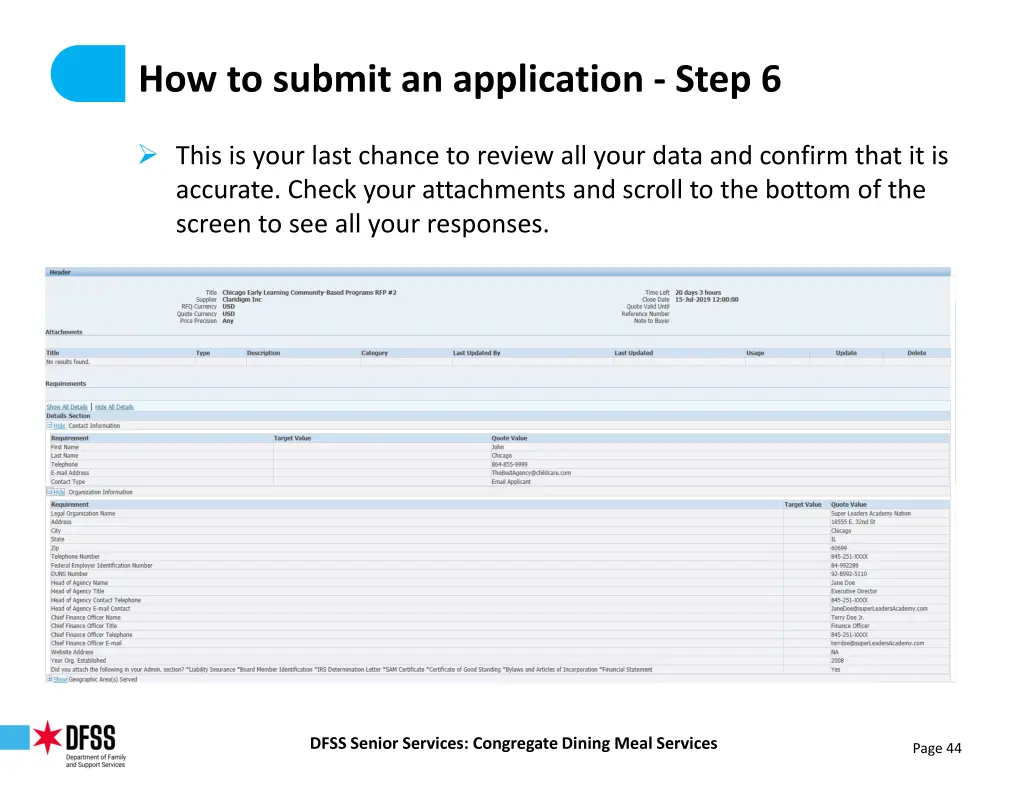 how to submit an application step 6