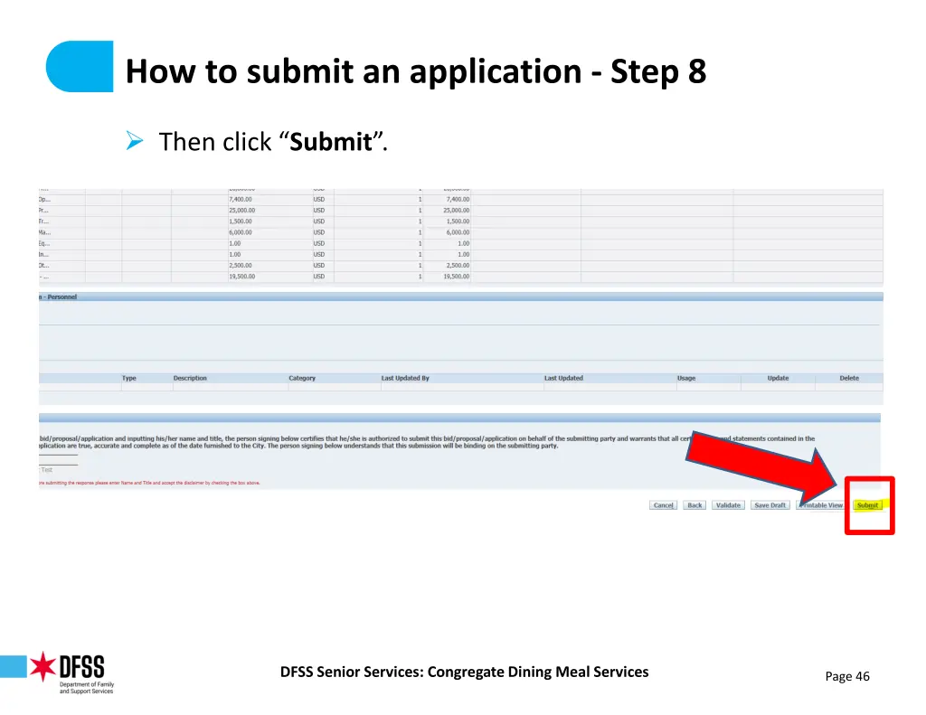 how to submit an application step 8