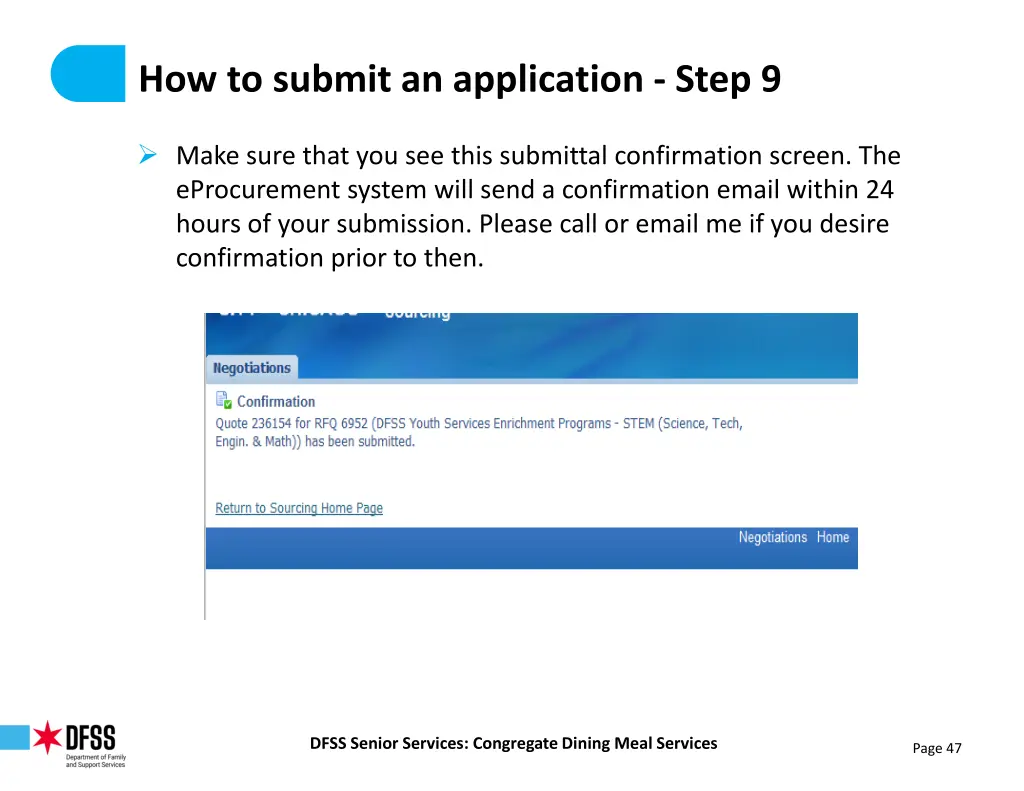 how to submit an application step 9