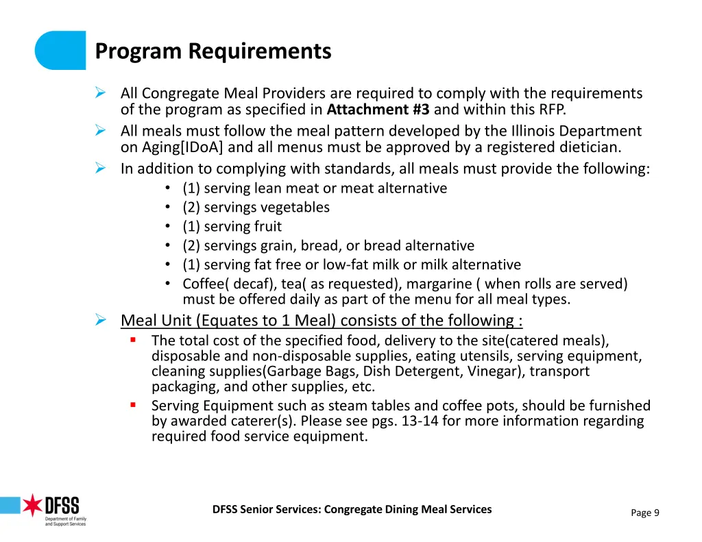 program requirements