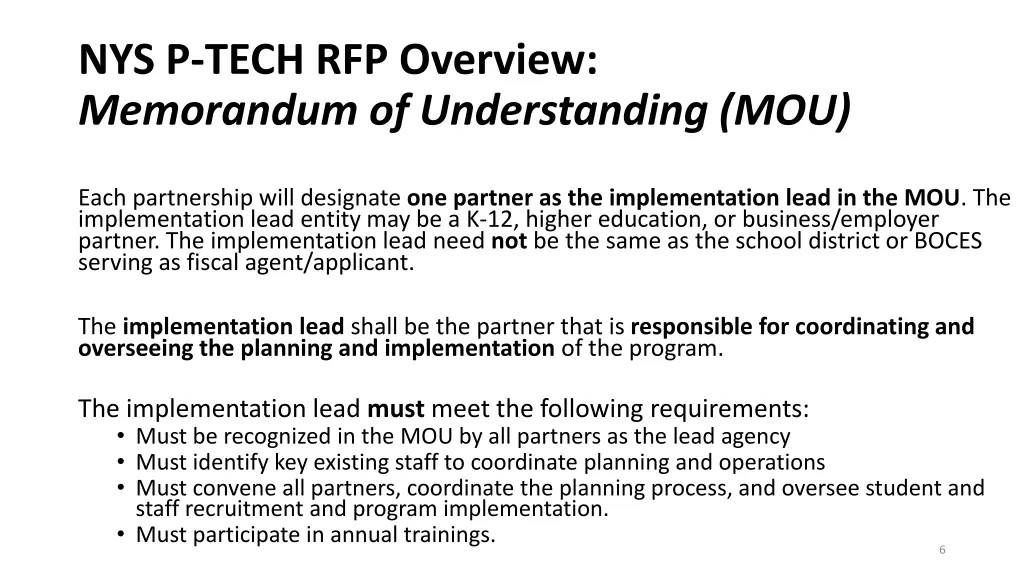 nys p tech rfp overview memorandum