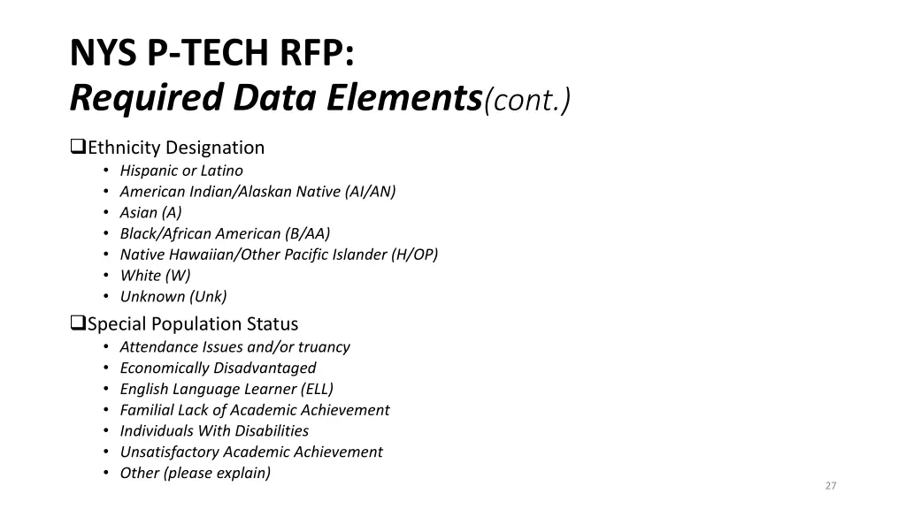 nys p tech rfp required data elements cont