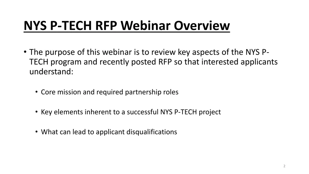 nys p tech rfp webinar overview