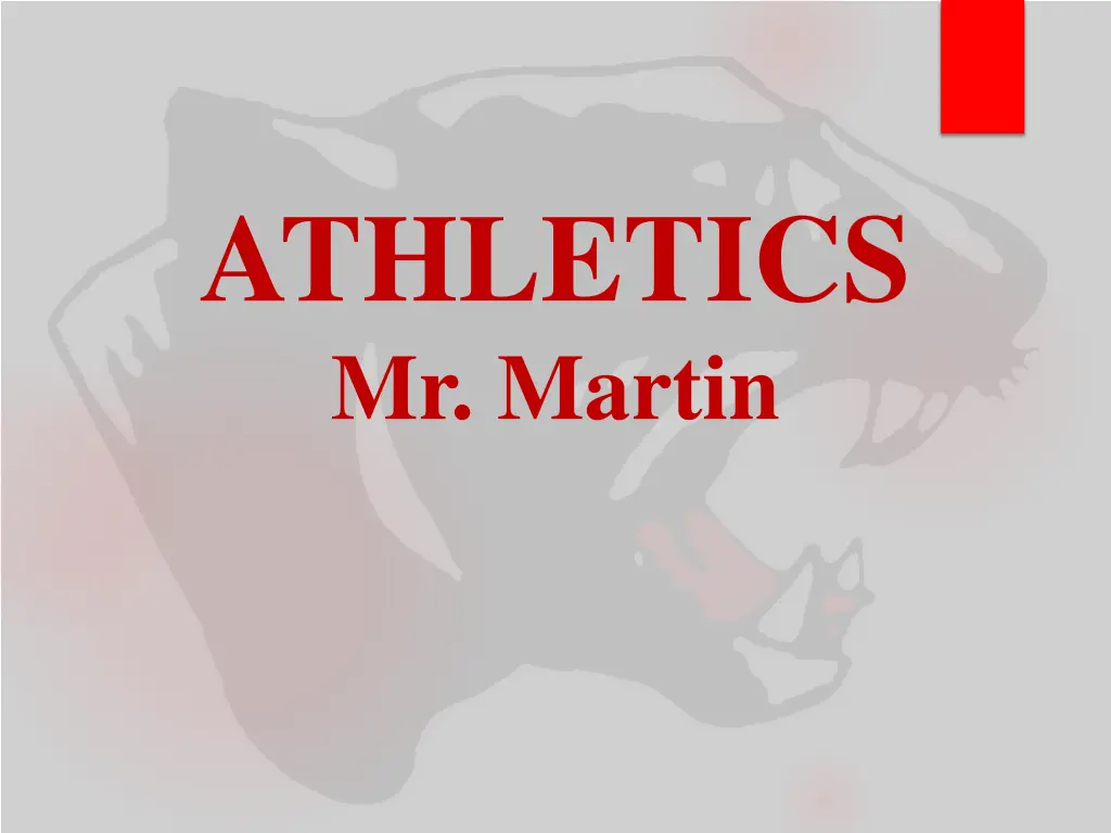 athletics mr martin