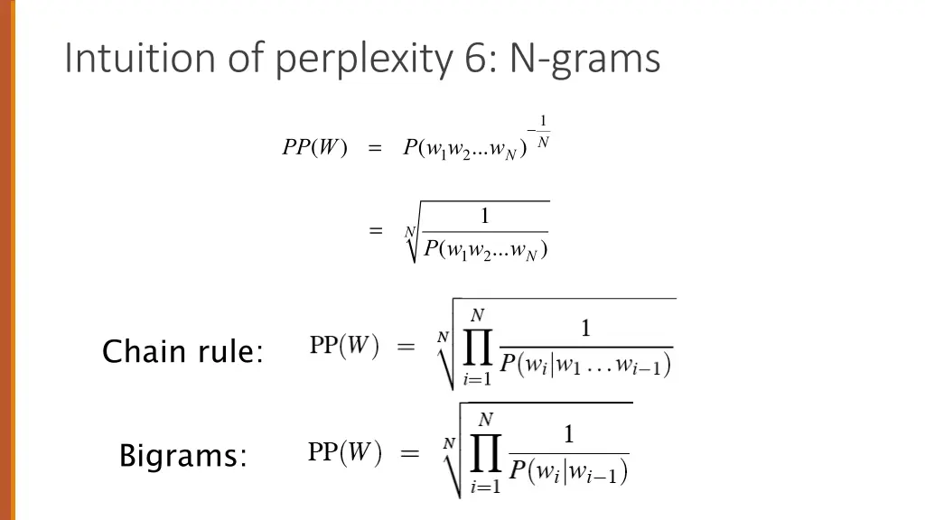 intuition of perplexity 6 n grams