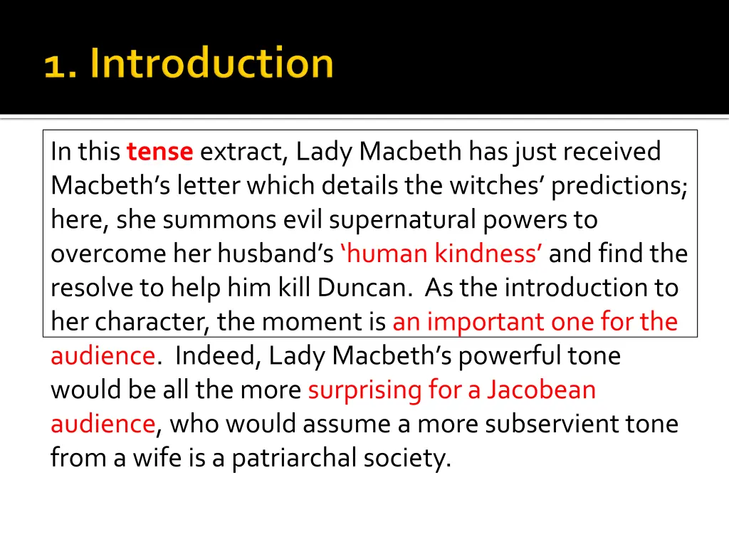 in this tense extract lady macbeth has just