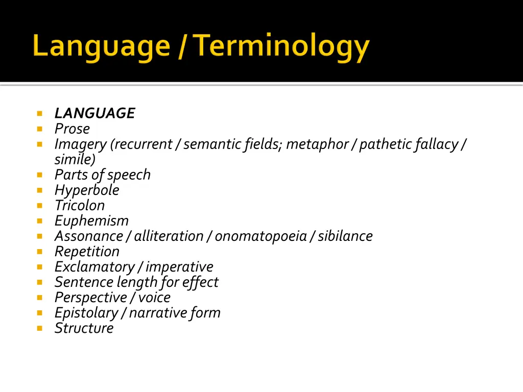 language prose imagery recurrent semantic fields