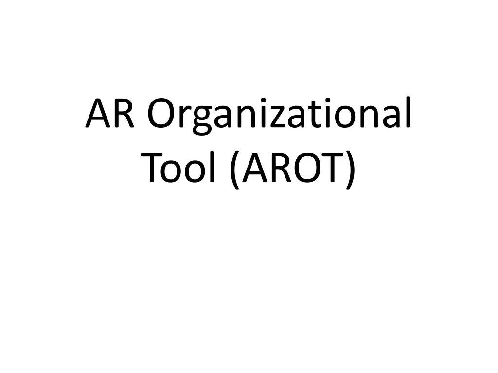 ar organizational tool arot