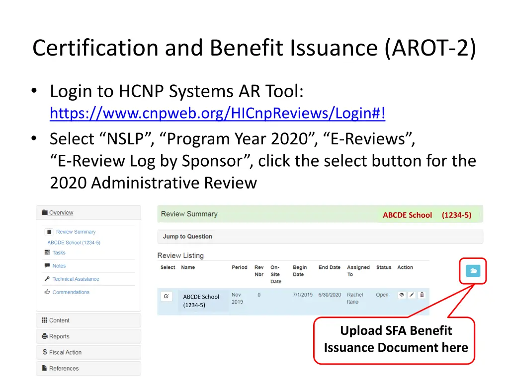 certification and benefit issuance arot 2 4