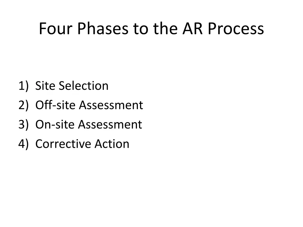 four phases to the ar process