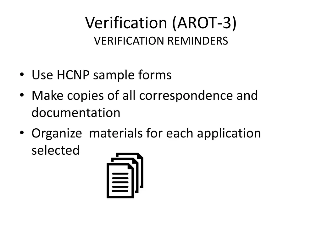 verification arot 3 verification reminders