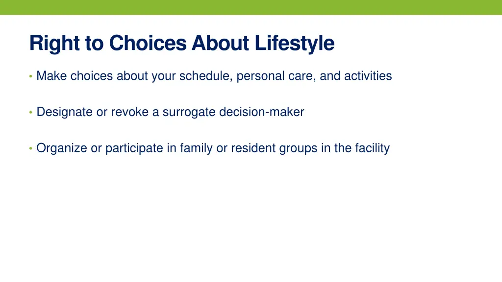 right to choices about lifestyle