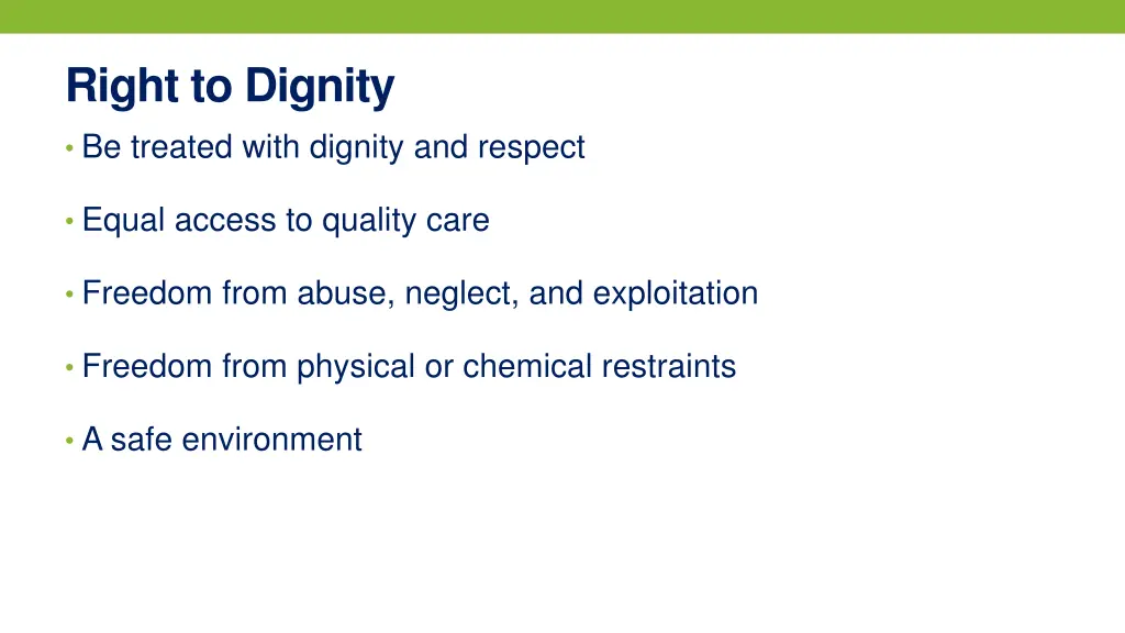 right to dignity be treated with dignity