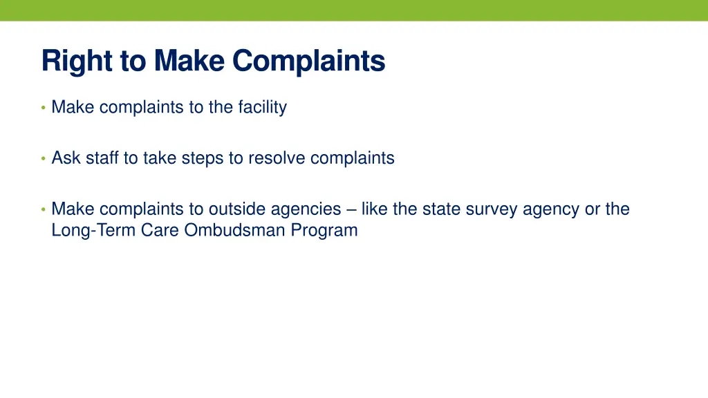 right to make complaints