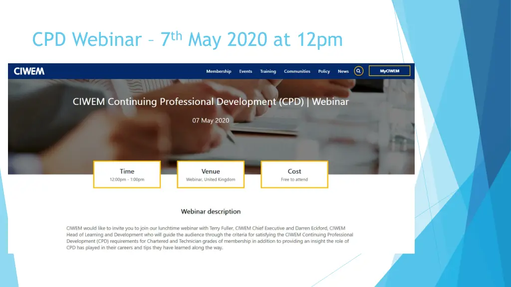 cpd webinar 7 th may 2020 at 12pm